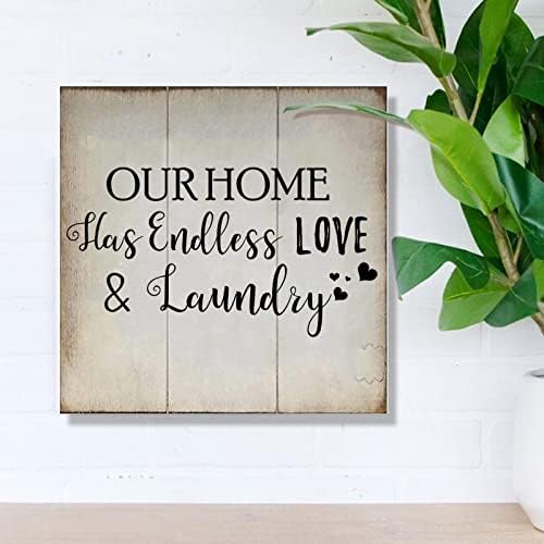 Swavecat Wood znak s citatima naš dom ima beskrajnu ljubav i rublje Zibl Decor motivacijski citati Bible