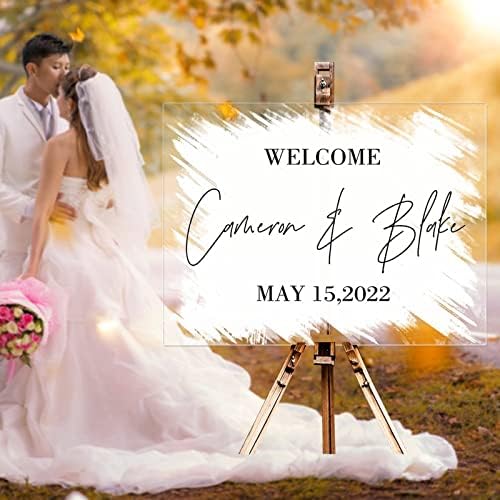 Romantični akrilni znakovi za dobrodošlice Dobrodošli u naš početak personalizirani vjenčanje Welcome potplaćeni