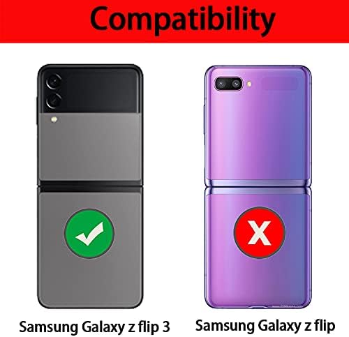 Kompatibilno sa Samsung Galaxy Z Flip 3 kućištem, Galaxy Z Flip 3 kućištem sa nevidljivim magnetnim prstenastim