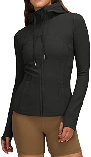 Laslulu Womens Zip Up dukseri Fleece obložene vježbe za trenjske jakne Slim Fit pulover Dukseri Dugi rukavi
