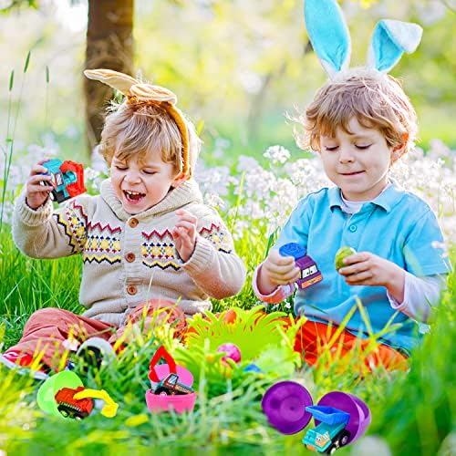 12 Uskršnje jaja napunjene ručnim stražnjim automobilima igračke unutar uskrsne igračke za dječake Dječji