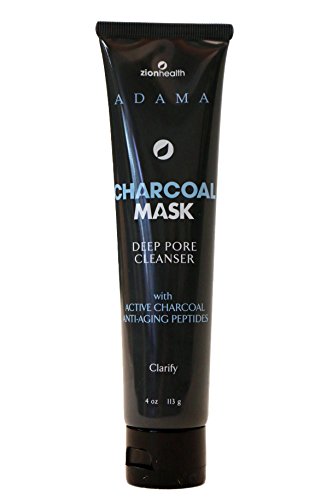 Zion Health Charcoal maska za lice - Intenzivna maska za čišćenje sa vulkanskom glinom-4oz