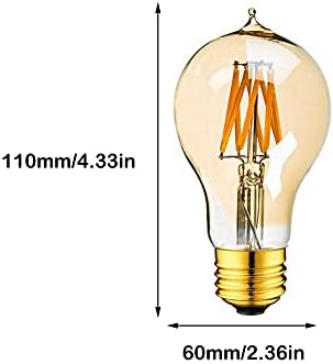 MaoTopCom dimabilne A19 LED Edison filamentne sijalice 100 W ekvivalentno, 1000lm Toplo bijele 2200k, 10w
