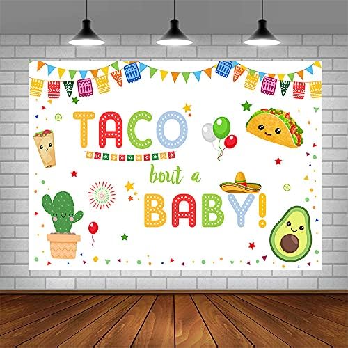 ABLIN 8x6ft Meksički Taco Bout Baby tuš pozadina zeleni kaktus sendvič sa avokadom kaubojski šešir šarene