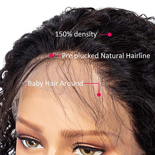 Subella 13x4inch čipkaste prednje perike ljudska kosa Pre Čupana linija kose 150% gustoće bez sjaja brazilske