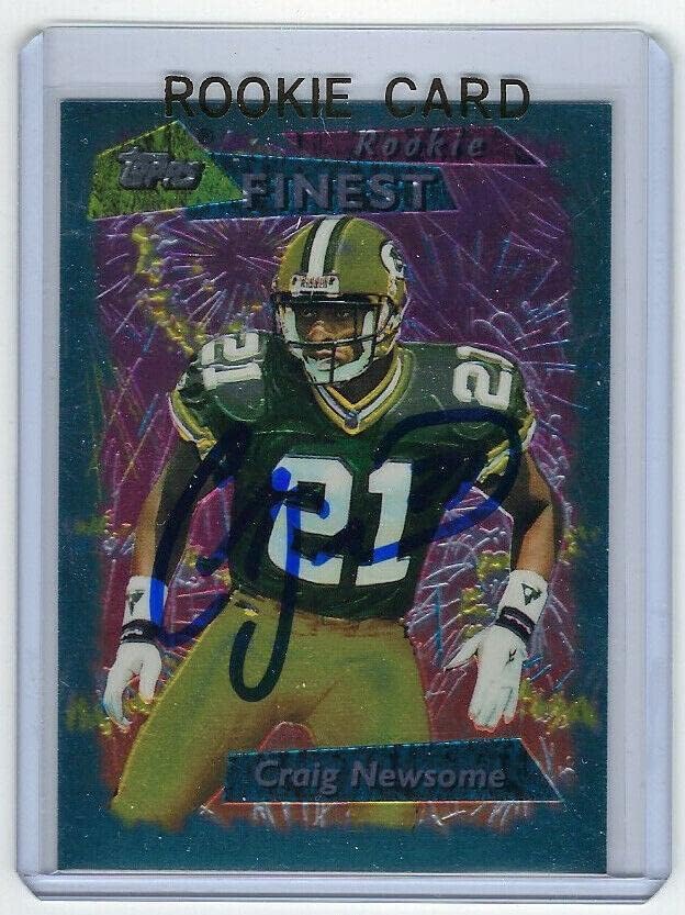 1995 Packers Craig Newsome potpisao je TOPPS Rookie kartice Finest # 217 Auto RC - nogometne ploče sa autogramiranim rookie karticama