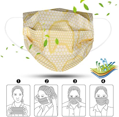 JMETRIE Lace jednokratna maska za lice za odrasle, leptir maske za štampu maska za lice prozračna udobna