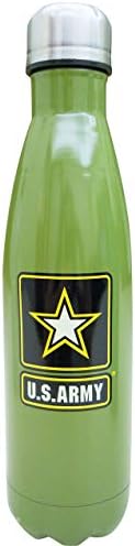 Američka vojska vojna zelena nehrđajuća čelika dvostruka zidna vakuum izolirana voda cola oblika putnička