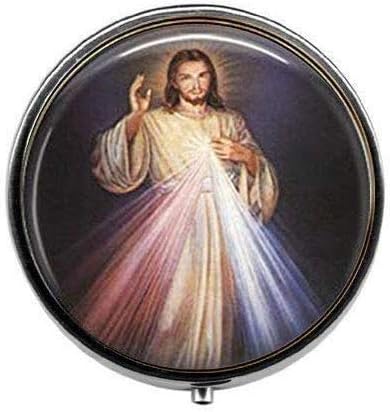 Božanska Milost Katolički Nakit Isus Nakit-Art Photo Pill Box-Charm Pill Box-Staklena Kutija Za Slatkiše