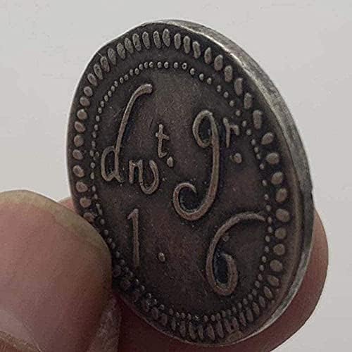 Irski specijalni mesingirani stari antikni lutajući medaljinski zanat za kolekcionar od 21 mm bakreni i