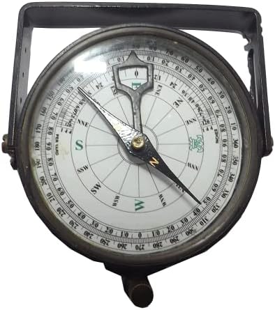 Klinometar 75 mm Kompas sa aluminijskim kućištem za planinarenje, instrument preživljavanja Antique Vintage